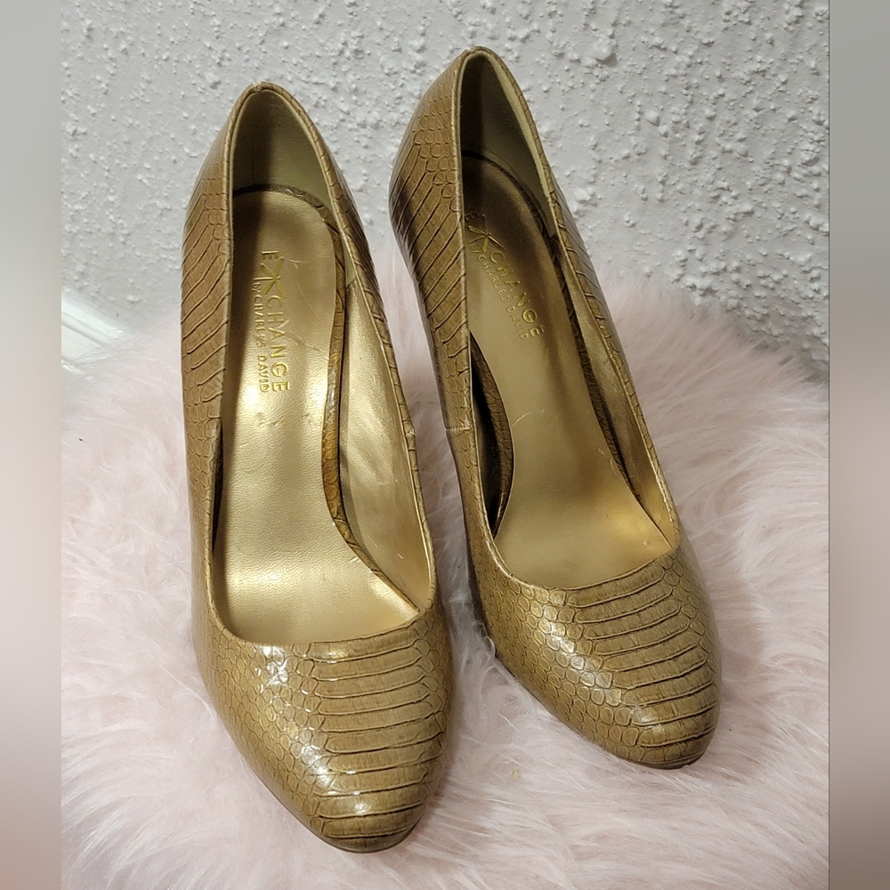 Exchange by Charles David - Women's Tan Heels